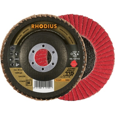 RHODIUS Lamelový brusný kotouč JUMBO SPEED G 115 x 22,23 TOPline 210620