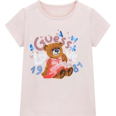 Guess Тениска с къс ръкав Guess - Мече с рокля, розова, 6-9 м (20261-K6RI03-K6YW4-G62O-6-9M)