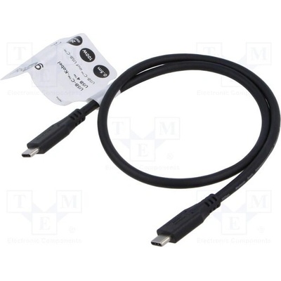 Goobay 74194 USB 4.0, USB C vidlice,z obou stran, 0,5m, černý