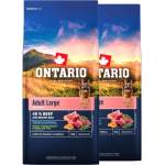 ONTARIO Adult Large Beef & Brown Rice 2 x 12 кг