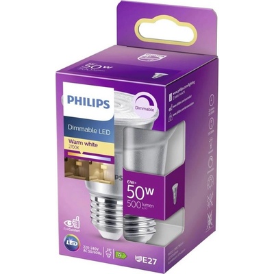 Philips LED Stmievateľná žiarovka Philips E27/6W/230V 2700K P6076