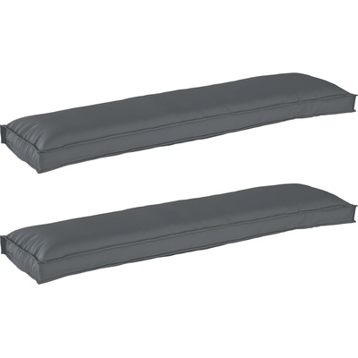 vidaXL Комплект възглавници за палет 2 pcs Антрацит 150 x 40 x 8 см (42001708)