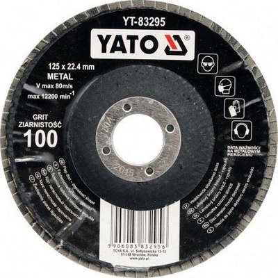 Yato Kotouč lamelový korundový 125 x 22,2 mm vypouklý brusný P120