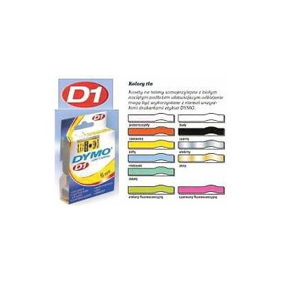 Dymo originální páska do tiskárny štítků, Dymo, 43618, S0720790, černý tisk/žlutý podklad, 43618