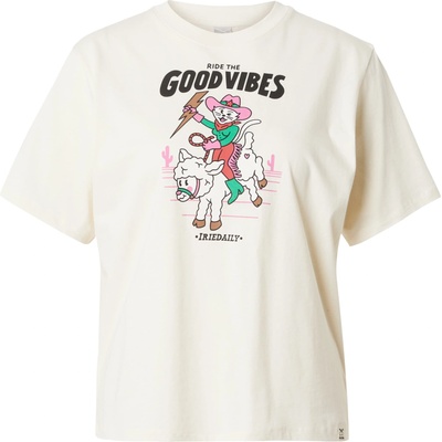 Iriedaily Тениска 'Good Vibes' бяло, размер S