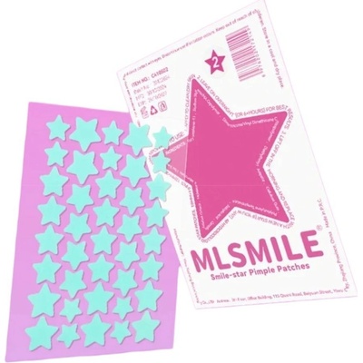 MLSMILE Barevné náplasti na akné Smile Star Pimple Patches #02 Blue 40 ks