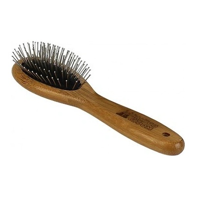 Bamboo Groom kartáč s nerezovými hroty střední