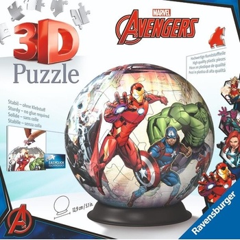 RAVENSBURGER 3D Puzzleball svítící Marvel: Avengers 73 ks