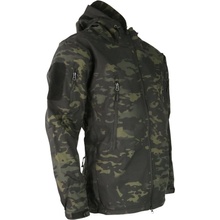 Bunda Kombat softshellová tactical Patriot maskovanie BTP black