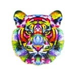 Rila Crafts Дървен цветен пъзел под формата на Тигър Rila Crafts, Размер А3 (R1-11J) - potrebno