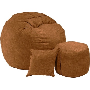 Image 1 of PUFRELAX Комплект Барбарон с табуретка за крака и декоративна възглавница 500л. Matusalem, Mecca, Перящ се калъф, Подходящ за деца, Пълнеж с микс от мемори пяна и дунапрен, Гама Premium, 8941 (PUF-M-MOP-PT-MEC)