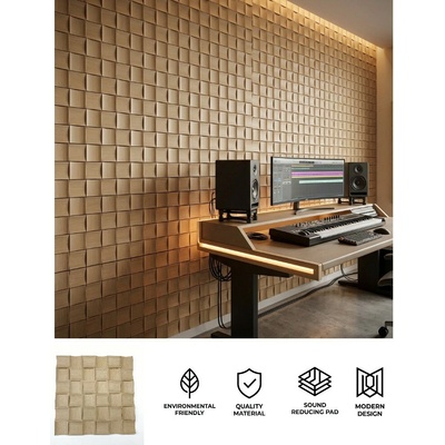 Akustický 3D obklad na zeď - moderní panely do interiéru 60 x 60 cm - VEOX