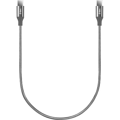 Ttec Data кабел ttec Type-C - Type-C 30cm 65W Fast Charge Cable - Сив