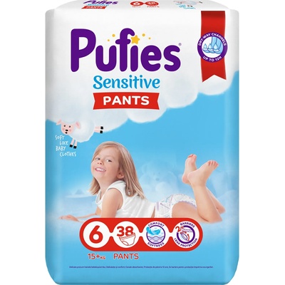 pufies Пелени гащи Pufies Pants Sensitive 6, 38 броя (3800024035241)