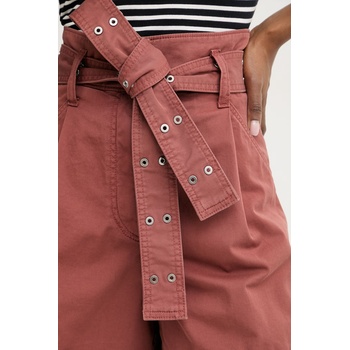 BOSS Orange къс панталон дамски от памук с еластан C Tulina-D (50556394)