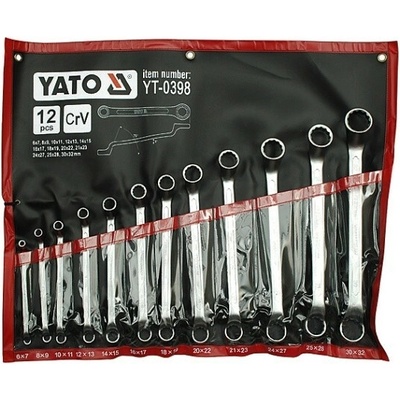 Yato Sada 12 ks kľúčov s okom 6-32 mm ohnutých YT-0398