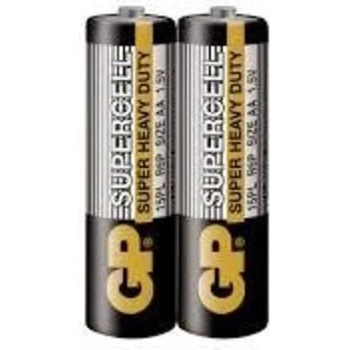 GP Batteries Цинк карбонова батерия GP R6 SUPERCELL 15PL-S2 /2 бр. в опаковка/ shrink 1.5V (GP-BM-15PL-S2)