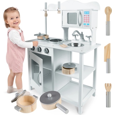 Ricokids Detska drevena kuchynka 60 x 30 x 85 cm