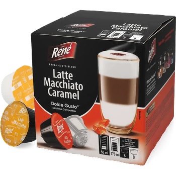 Café René | Latte Macchiato Caramel - 16 капсули за Dolce Gusto