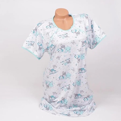 Светлосива нощница за родилки с кучета и мечета