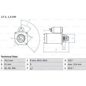 BOSCH Štartér 0986017110
