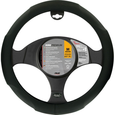 Potah volantu KURO PREMIUM, 37-39 cm