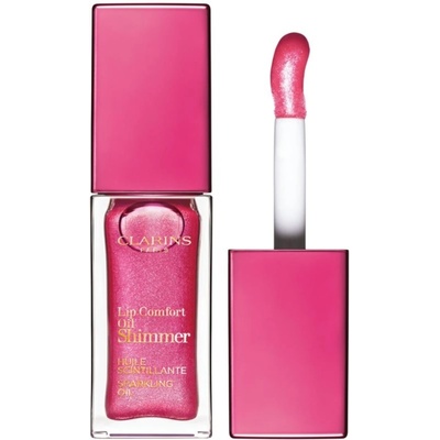 Clarins Lip Comfort Oil Shimmer olej na rty s vícerozměrným leskem 05 Pretty in Pink 7 ml
