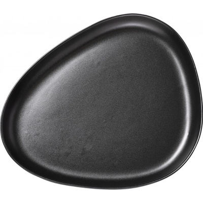 LIND DNA Servírovací tanier CURVE 35 cm, čierna, kamenina