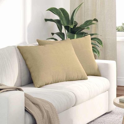vidaXL Диван възглавници 2 pcs Сивозелен 70 x 50 cm Кордюрова тъкан (42013778)