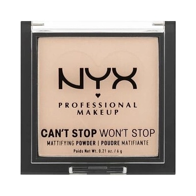 NYX Professional Makeup Can't Stop Won't Stop Mattifying Powder zmatňujúci púder 02 Light 6 g
