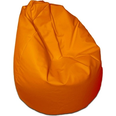 Mudok sedací vak hruška pro Dospělé + taburet M světle oranžová