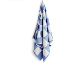 Hay bavlnená froté osuška Check Sky Blue 70 x 136 cm