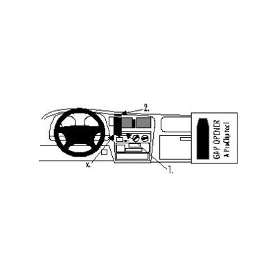 Brodit ProClip montážní konzole pro Toyota HiLux 98-05/Tundra 99-04, na střed 852594