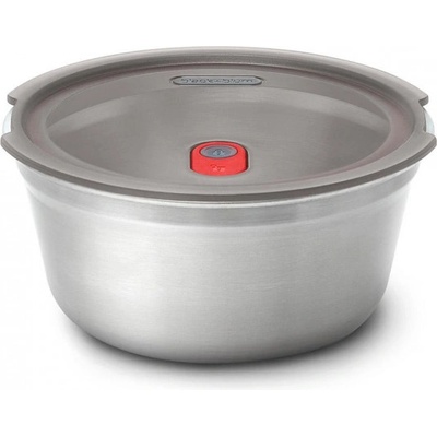 Black Blum Кутия за храна Black+Blum Meal Prep FBSS-BL-L017, 950 ml, Кръгла, Подходяща за фурна, Без BPA, Неръждаема стомана, Сив/Червен (FBSS-BL-L017)