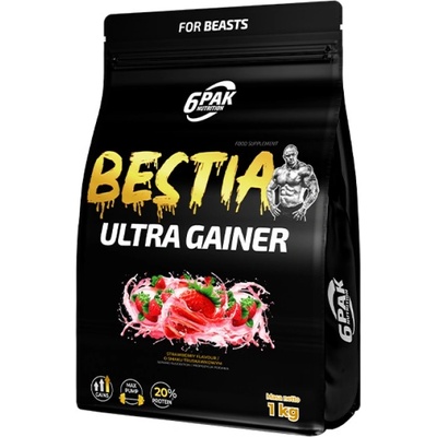 6PAK Nutrition BESTIA Ultra Gainer [1000 грама] Ягода