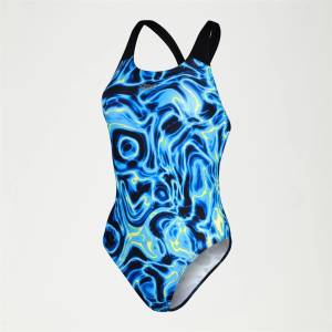 Speedo Бански костюм Speedo Women's One Piece Swimsuit - Blue/Black