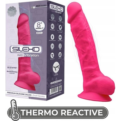 SilexD Model 1 Vibrating Premium Silicone Dual Density Dildo 8"