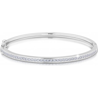 Modesi Blyštivý pevný náramek s kubickými zirkony M01951