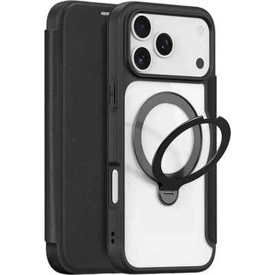 Dux Ducis Калъф за iPhone 17 Pro DUX DUCIS SKIN X PRO, стоящ, с кожен ефект FLIP, MagSafe, BLACK GP-173330 (GP-173330)