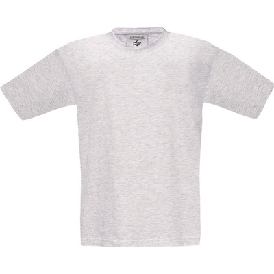B&C dětské tričko Exact 150 kids t shirt světle šedý melír