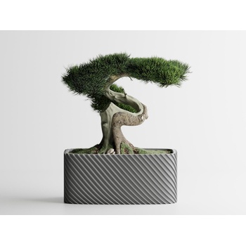 Кашпа Bonzai малка сив мат