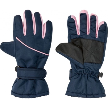 Crivit Dívčí lyžařské rukavice tmavě modrá / růžová