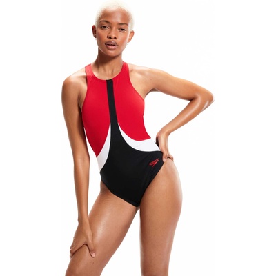 Speedo Цял бански womens colourblock highneck crossback