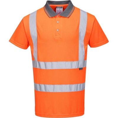Portwest Polokošile RIS RT22 Hi-Vis krátký rukáv reflexní oranžová 5XL