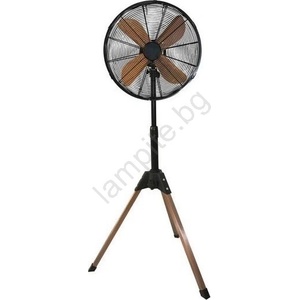 EUROLAMP Вентилатор на стойка 60w/230v, диаметър 40 см, черен/меден (eu0737)