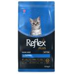 Lider Pet Food Reflex Plus Kitten Food Salmon - Пълноценна храна за подрастващи котки от всички породи със сьомга 1, 5 кг, Турция