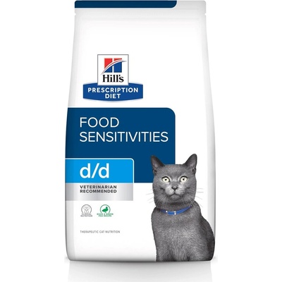 Hill's HILL'S PRESCRIPTION DIET Feline d/d Суха храна за котки, с патешко и грах, 1.5 kg