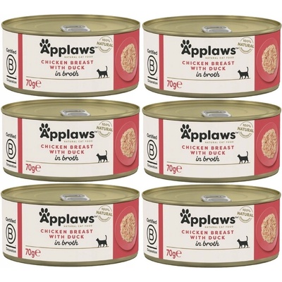 Applaws Cat Kuracie prsia s kačicou 6x 70 g