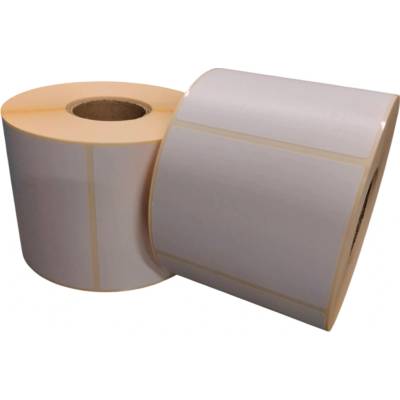 Papierová Etiketa 80 mm x 60 mm, Matný papier, Biela, Dutinka 40 mm, 1000 ks/kotúč, Permanentné lepidlo, Priemer kotúča 111 mm