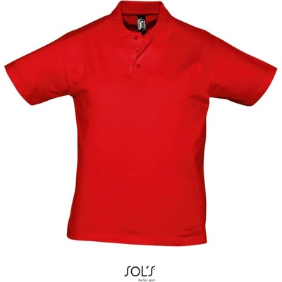Sol´s Collection polokošile PresCott Men žerzejová krátký rukáv pánská Cot-25137700401 červená